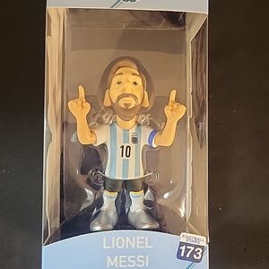 Blue & White Soccer Player Figurine - #10 Jersey